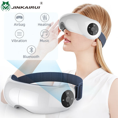 Airbag inteligente Vibração Massageador para os olhos Aquecimento Bluetooth Música Cuidados com os olhos Instrumen Compressa quente alivia a fadiga e as olheiras