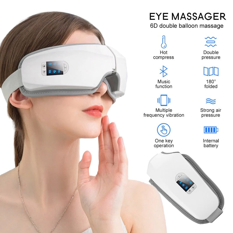 EYE MASSAGER 6D double balloon massage Hot Double compress